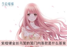 《奇迹暖暖》紫檀镶金丝鸟笼的笼门内落款是什么答案