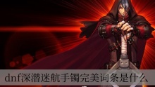 dnf深潜迷航手镯完美词条是什么
